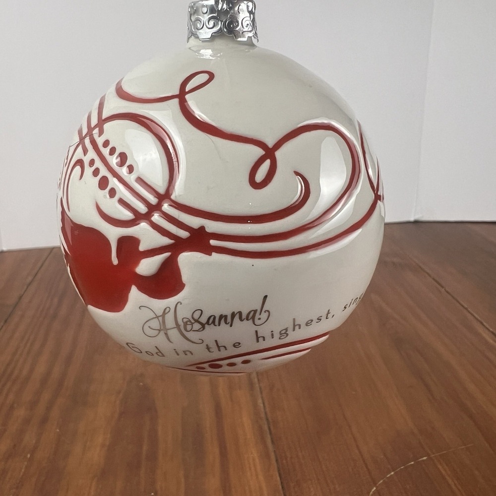 Hallmark Keepsake 2012 Hosanna Angel Ceramic Ball Christmas Ornament No Box
